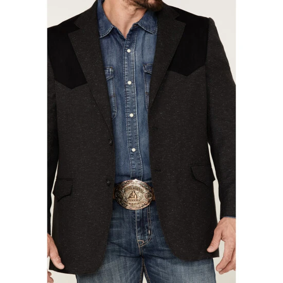 Buy ???? Cody James Men's Waco Contrast Yolk Button-Down Western Sportcoat Charcoal ???? 3 Buy ???? Cody James Men's Waco Contrast Yolk Button-Down Western Sportcoat Charcoal ???? - Image 3