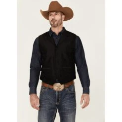 Wholesale ???? Cody James Men's Swampin Button-Front Black Western Vest ????