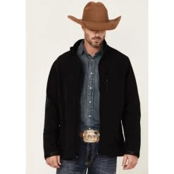 Best reviews of ???? Cody James Core Men's Royal Embroidered Logo Sleeve Zip-Front Steamboat Jacket Black ⌛