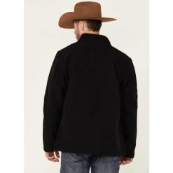 Best reviews of ???? Cody James Core Men's Royal Embroidered Logo Sleeve Zip-Front Steamboat Jacket Black ⌛ -Cody James -shop unnamed file 2608