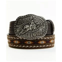 Outlet ???? Cody James Unisex-Kid Dark Brown Rodeo Champion Belt ????