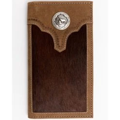 Buy ???? Cody James Men's Hair On Praying Cowboy Leather Checkbook Wallet Brown ????