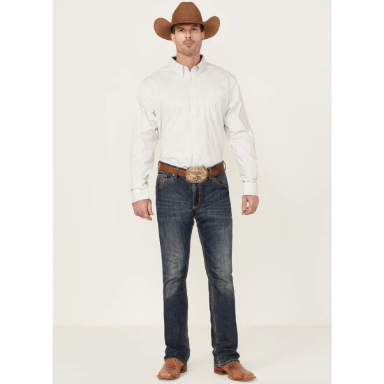 Discount ???? Cody James Core Men's Circuit Board Geo Print Long Sleeve Button-Down Western ???? Shirt Grey ???? 2 Discount ???? Cody James Core Men's Circuit Board Geo Print Long Sleeve Button-Down Western ???? Shirt Grey ???? - Image 2