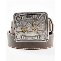 Cheapest ???? Cody James Kids' Little Champion Brown Leather Belt For Unisex-Kid ❤️