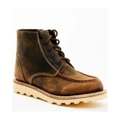 Best Pirce ???? Cody James Boys' Lace-Up Work ???? Boots - Moc Toe Brown ⌛