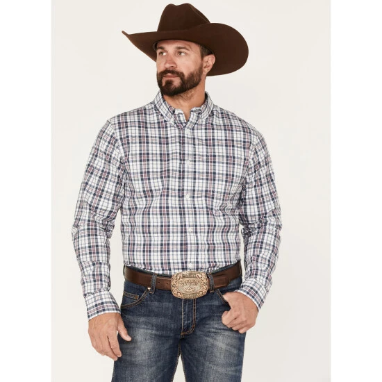 New ???? Cody James Men's Tonight Small Plaid Button Down Western ???? Shirt White ❤️ 1 New ???? Cody James Men's Tonight Small Plaid Button Down Western ???? Shirt White ❤️