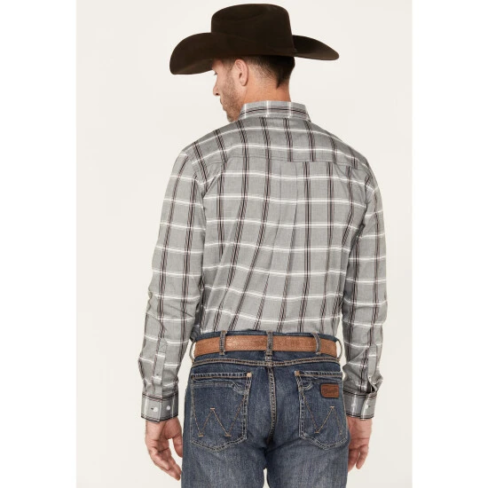 Best Sale ⌛ Cody James Men's Tall Pour Long Sleeve Plaid Print Button Down Stretch Western ???? Shirt Grey ???? 4 Best Sale ⌛ Cody James Men's Tall Pour Long Sleeve Plaid Print Button Down Stretch Western ???? Shirt Grey ???? - Image 4