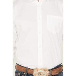 Buy ???? Cody James Men's Rare Bird Solid Long Sleeve Button Down Stretch Western ???? Shirt White ✨ -Cody James -shop unnamed file 2693