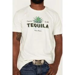 Outlet ???? Cody James Men's Tequila Shot Ivory Graphic Short Sleeve T-Shirt ⌛ -Cody James -shop unnamed file 2700
