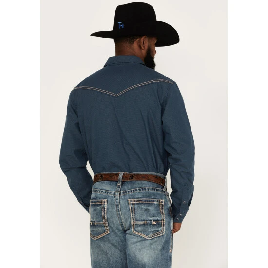 Best Sale ???? Cody James Men's Endurance Solid Stitched Yoke Snap Western ???? Shirt Dark Blue ???? 4 Best Sale ???? Cody James Men's Endurance Solid Stitched Yoke Snap Western ???? Shirt Dark Blue ???? - Image 4