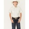 Discount ???? Cody James Boys' Wanderer Southwestern Print Short Sleeve Snap Western ???? Shirt Cream ????
