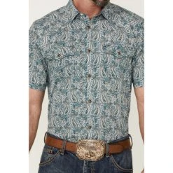Flash Sale ???? Cody James Men's Vista Paisley Print Short Sleeve Snap Western ???? Shirt Blue ???? 6 Flash Sale ???? Cody James Men's Vista Paisley Print Short Sleeve Snap Western ???? Shirt Blue ???? -Cody James -shop unnamed file 2761