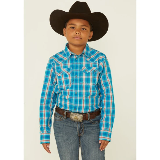 Budget ???? Cody James Boys' Briar Patch Plaid Long Sleeve Snap Western ???? Shirt Teal ???? 1 Budget ???? Cody James Boys' Briar Patch Plaid Long Sleeve Snap Western ???? Shirt Teal ????