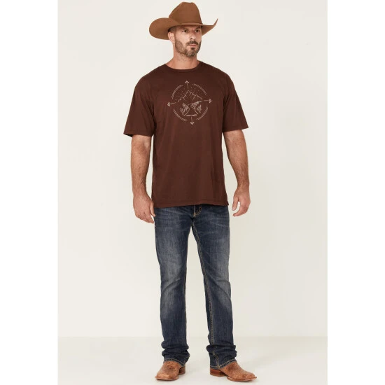 Deals ???? Cody James Men's Heather Burgundy Desert Compass Graphic Short Sleeve T-Shirt ⭐ 2 Deals ???? Cody James Men's Heather Burgundy Desert Compass Graphic Short Sleeve T-Shirt ⭐ - Image 2