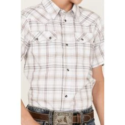 Flash Sale ⌛ Cody James Boys' Plaid Print Short Sleeve Western Snap ???? Shirt White ???? 6 Flash Sale ⌛ Cody James Boys' Plaid Print Short Sleeve Western Snap ???? Shirt White ???? -Cody James -shop unnamed file 2790