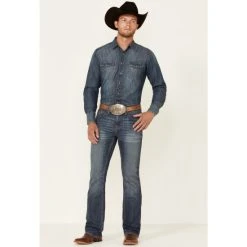 Cheap ???? Cody James Men's Doc Medium Wash Stretch Slim Bootcut ???? Jeans Blue ⌛