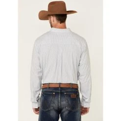 Coupon ✔️ Cody James Core Men's Positive Dobby Stripe Long Sleeve Button-Down Western ???? Shirt White ???? -Cody James -shop unnamed file 2854