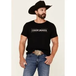 Cheap ???? Cody James Men's Black Southwestern Serape Logo Short Short Sleeve T-Shirt ????