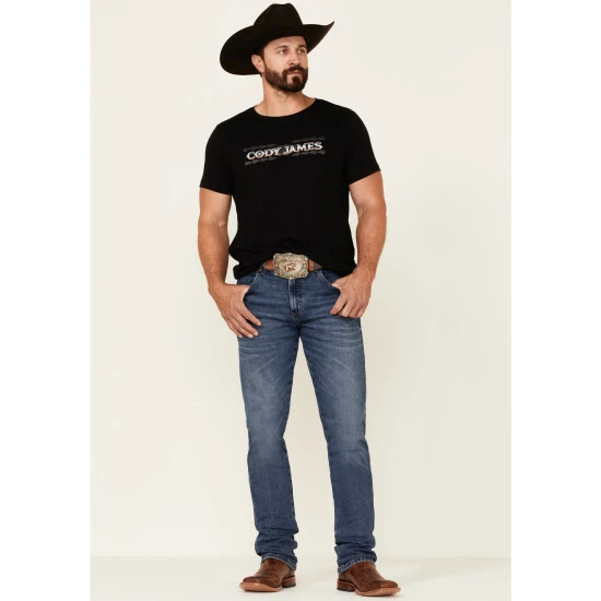 Cheap ???? Cody James Men's Black Southwestern Serape Logo Short Short Sleeve T-Shirt ???? 2 Cheap ???? Cody James Men's Black Southwestern Serape Logo Short Short Sleeve T-Shirt ???? - Image 2