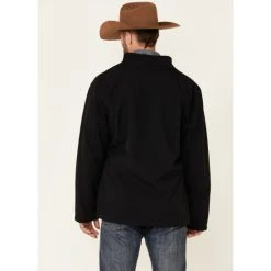 Best Sale ???? Cody James Core Men's Jet Black Steamboat Zip-Front Softshell Jacket - Big & Tall ✨ -Cody James -shop unnamed file 2903