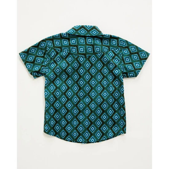 Budget ???? Cody James Toddler-Boys' Diamond Print Short Sleeve Snap Western ???? Shirt Dark Green ❤️ 3 Budget ???? Cody James Toddler-Boys' Diamond Print Short Sleeve Snap Western ???? Shirt Dark Green ❤️ - Image 3