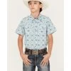 Best deal ???? Cody James Boys' Southwestern Geo Print Long Sleeve Western Snap ???? Shirt White ⭐