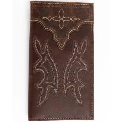 Budget ???? Cody James Men's Rodeo Stitched Leather Wallet Brown ????