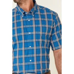 Cheapest ???? Cody James Core Men's Volt Plaid Short Sleeve Button-Down Western ???? Shirt Blue ⌛ -Cody James -shop unnamed file 2940