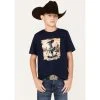 Brand new ???? Cody James Boys' Cactus Guitar Graphic T-Shirt Navy ????