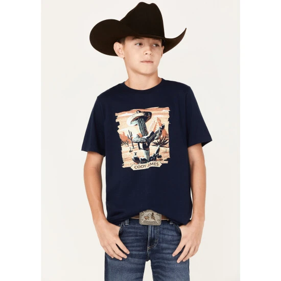 Brand new ???? Cody James Boys' Cactus Guitar Graphic T-Shirt Navy ???? 1 Brand new ???? Cody James Boys' Cactus Guitar Graphic T-Shirt Navy ????