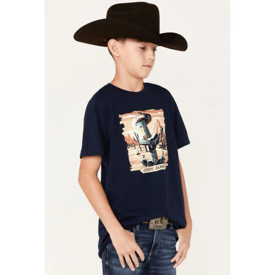 Brand new ???? Cody James Boys' Cactus Guitar Graphic T-Shirt Navy ???? 2 Brand new ???? Cody James Boys' Cactus Guitar Graphic T-Shirt Navy ???? - Image 2