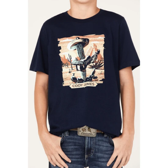 Brand new ???? Cody James Boys' Cactus Guitar Graphic T-Shirt Navy ???? 3 Brand new ???? Cody James Boys' Cactus Guitar Graphic T-Shirt Navy ???? - Image 3