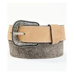 Flash Sale ???? Cody James Men's 2-Tone Hair-On Billet Western Belt Black/tan ✔️