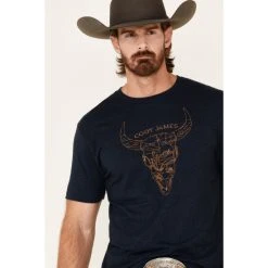 Brand new ???? Cody James Men's Desert Bull Skull Graphic Short Sleeve T-Shirt Navy ⭐ -Cody James -shop unnamed file 2975