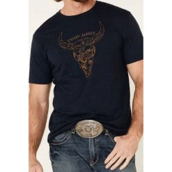 Brand new ???? Cody James Men's Desert Bull Skull Graphic Short Sleeve T-Shirt Navy ⭐ -Cody James -shop unnamed file 2976
