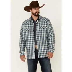 Best deal ???? Cody James Men's Bonded Small Plaid Long Sleeve Snap Western Flannel ???? Shirt Navy ????