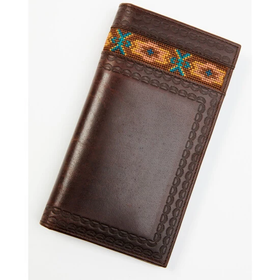 Best Pirce ✔️ Cody James Men's Southwestern Cross Stitch Rodeo Checkbook Wallet Brown ❤️ 1 Best Pirce ✔️ Cody James Men's Southwestern Cross Stitch Rodeo Checkbook Wallet Brown ❤️