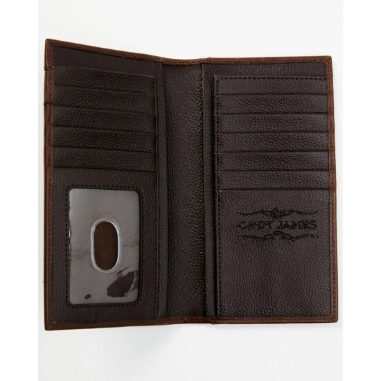 Best Pirce ✔️ Cody James Men's Southwestern Cross Stitch Rodeo Checkbook Wallet Brown ❤️ 2 Best Pirce ✔️ Cody James Men's Southwestern Cross Stitch Rodeo Checkbook Wallet Brown ❤️ - Image 2