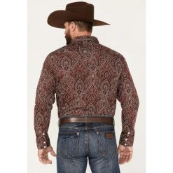 Best Sale ???? Cody James Men's Conquistador Paisley Print Snap Western ???? Shirt Red ✔️ -Cody James -shop unnamed file 3009