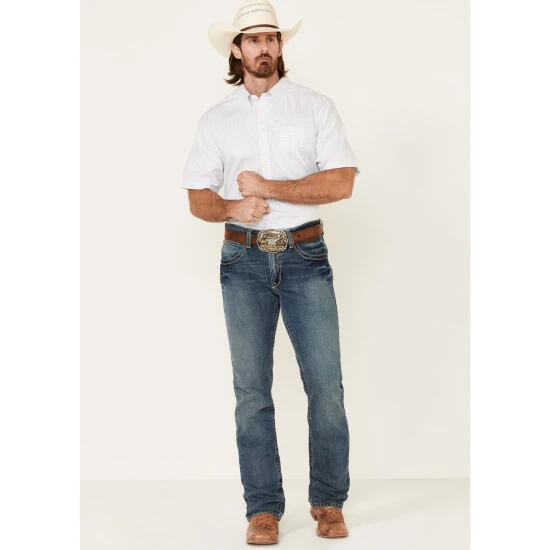 Cheap ???? Cody James Core Men's Wichita Small Plaid Short Sleeve Button-Down Western ???? Shirt - Tall Light Blue ???? 2 Cheap ???? Cody James Core Men's Wichita Small Plaid Short Sleeve Button-Down Western ???? Shirt - Tall Light Blue ???? - Image 2