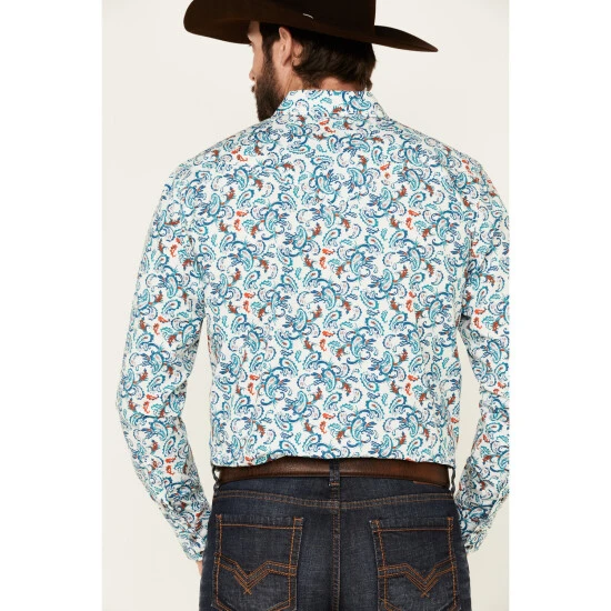 Wholesale ???? Cody James Men's City Lights Paisley Print Long Sleeve Snap Western ???? Shirt Ivory ???? 4 Wholesale ???? Cody James Men's City Lights Paisley Print Long Sleeve Snap Western ???? Shirt Ivory ???? - Image 4