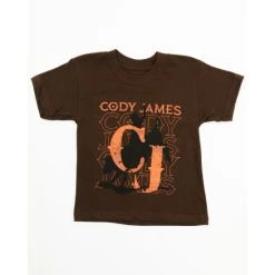 Best deal ❤️ Cody James Toddler-Boys' Bull Rider Logo Graphic T-Shirt Brown ????