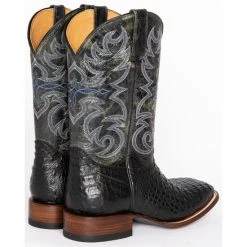 Flash Sale ✨ Cody James Men's Caiman Embroidered Exotic ???? Boots - Wide Square Toe Black ???? -Cody James -shop unnamed file 3106