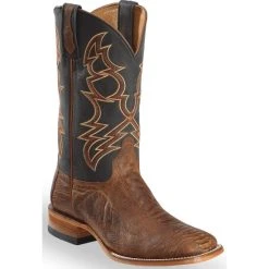 Coupon ???? Cody James Two Toned Ostrich Leg Exotic ???? Boots - Square Toe For Men Brown ????