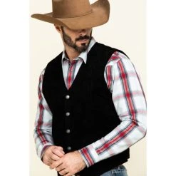 Promo ???? Cody James Men's Black Angus Suede Vest ???? -Cody James -shop unnamed file 328