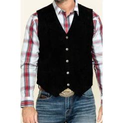 Promo ???? Cody James Men's Black Angus Suede Vest ???? -Cody James -shop unnamed file 329