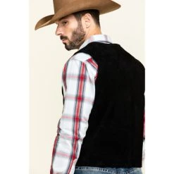 Promo ???? Cody James Men's Black Angus Suede Vest ???? -Cody James -shop unnamed file 330
