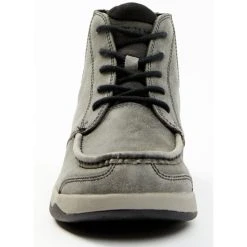 Best Sale ???? Cody James Men's Trusted Glacier Lace Up Casual Chelsea ???? Boots - Moc Toe Grey ???? -Cody James -shop unnamed file 3466