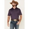 Best Sale ???? Cody James Core Men's Purple Burmuda Heather Short Sleeve Polo ???? Shirt ⌛