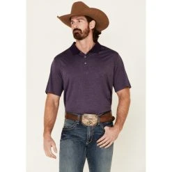 Best Sale ???? Cody James Core Men's Purple Burmuda Heather Short Sleeve Polo ???? Shirt ⌛